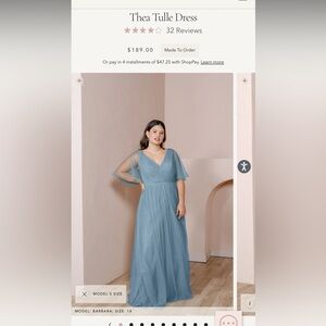 Revelry Thea Tulle Dress | French Blue
